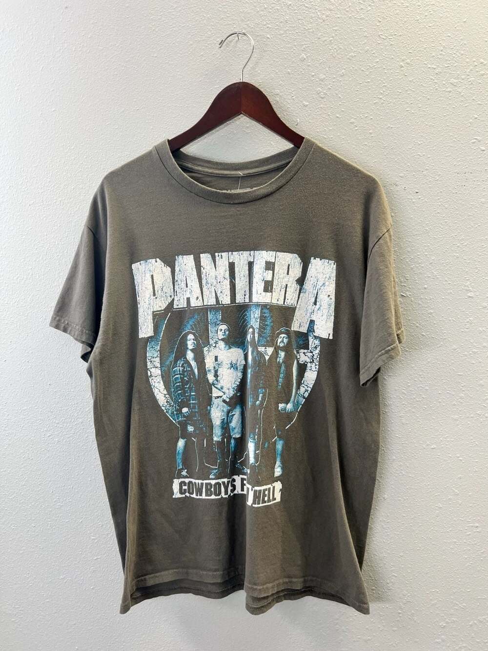 Pantera Cowboys From Hell 2025 concert tour tee shirt faded gray size Large 0186